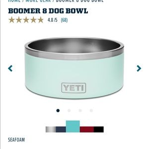 Yeti sea foam green dog bowl
